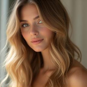 Wavy long hairstyle